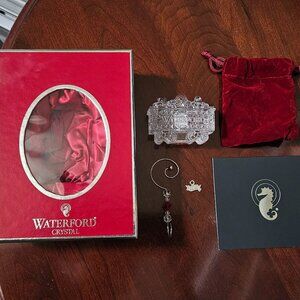 2010 NIB CLASSIC WATERFORD LEAD CRYSTAL COAL CAR TRAIN CHRISTMAS ORNAMENT 2ne